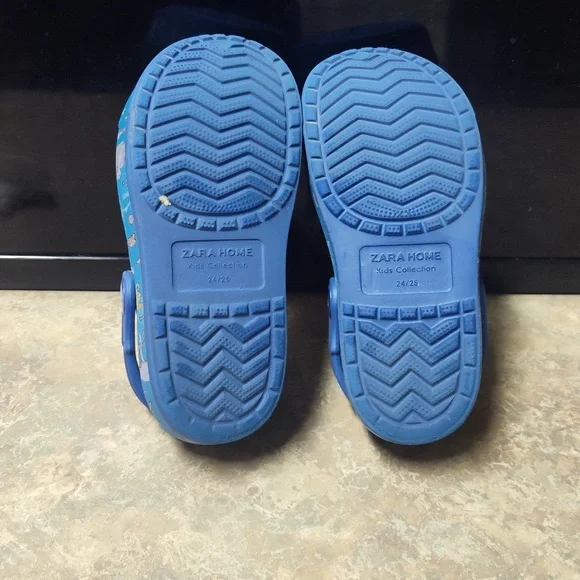 Kids Blue Ocean-Themed Clogs By Zara Home Size 24/25 - Picture 7 of 7